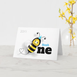 Cute Bee 1st Birthday Card