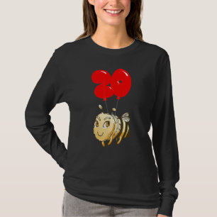 Cute Bee 20th Birthday Kids Balloon Party T-Shirt