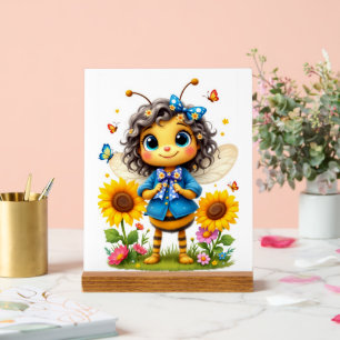 Cute Bee Acrylic Sign