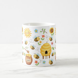 Cute Bee and Beehive Coffee Mug