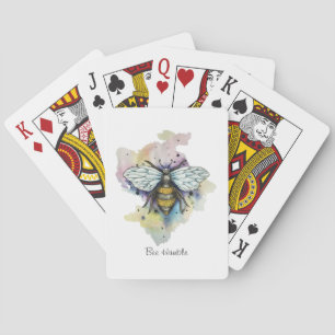 Cute Bee And Rainbow Wash Playing Cards