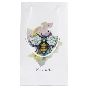 Cute Bee And Rainbow Wash Small Gift Bag