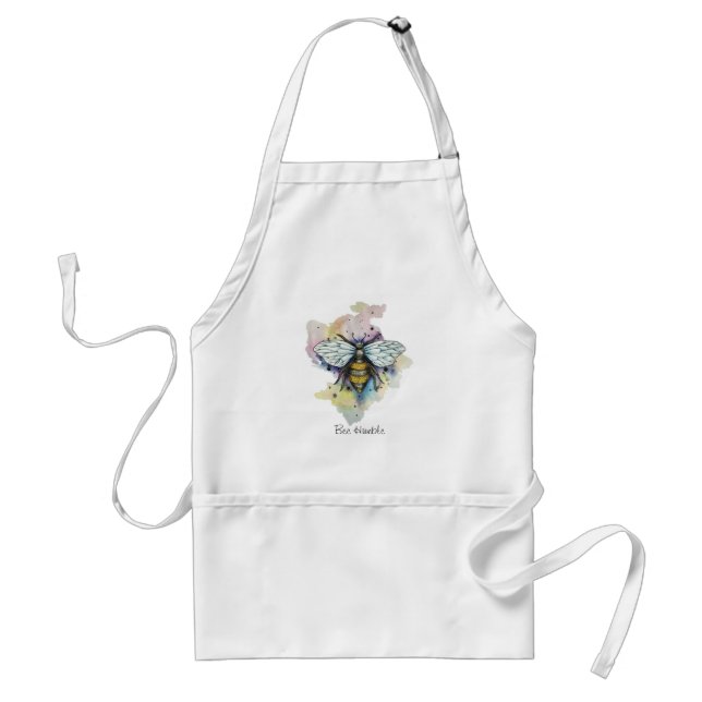 Cute Bee And Rainbow Wash Standard Apron (Front)
