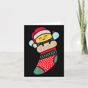 Cute Bee Baby Bumblebee In Christmas Sock Xmas Paj Card