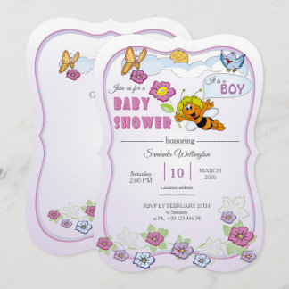 Cute Bee Baby Shower Invitation. It is a boy! Invitation
