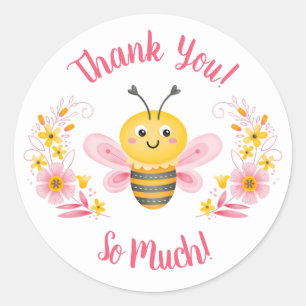 Cute Bee Baby Shower Thank You Sticker