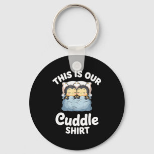 Cute Bee Bedtime Couple This Is Our Cuddle Key Ring