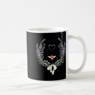 Cute Bee Bow Lavender Flower Heart Botanical Natur Coffee Mug