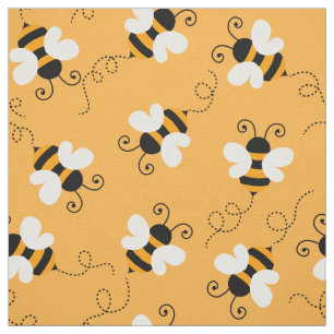 Cute bee / bumblebee pattern fabric. fabric