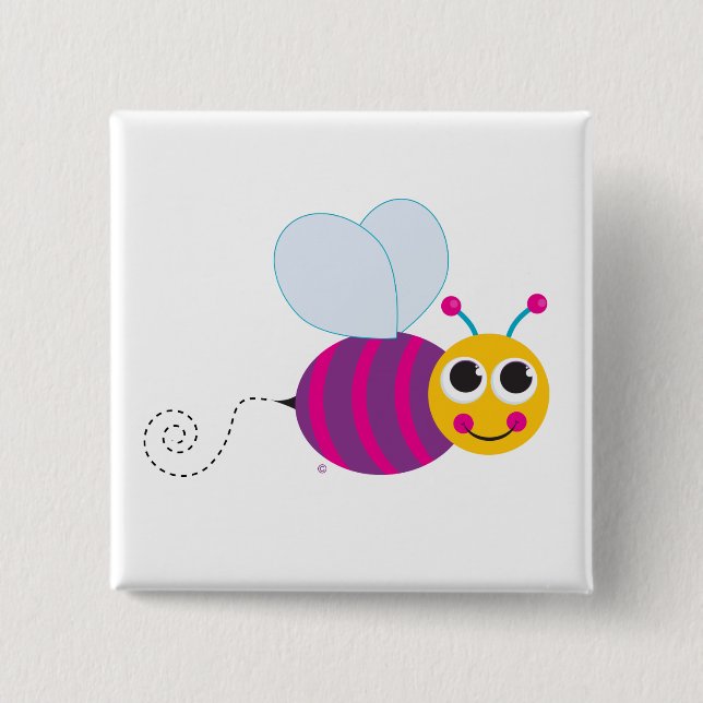 Cute Bee Button (Front)