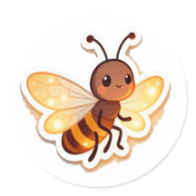 Cute Bee Cartoon Sticker