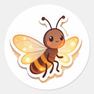 Cute Bee Cartoon Sticker