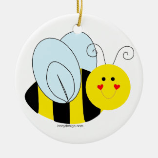 Cute Bee Ceramic Tree Decoration