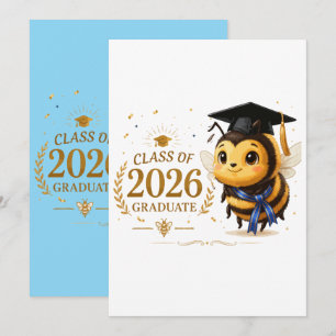 Cute Bee Class of 2026 Graduate. Invitation