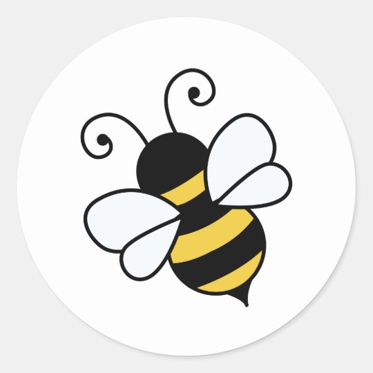 Download Cute bee classic round sticker | Zazzle.co.uk