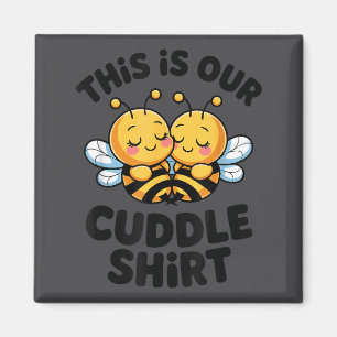 Cute Bee Couple Cuddle Funny Romantic Magnet