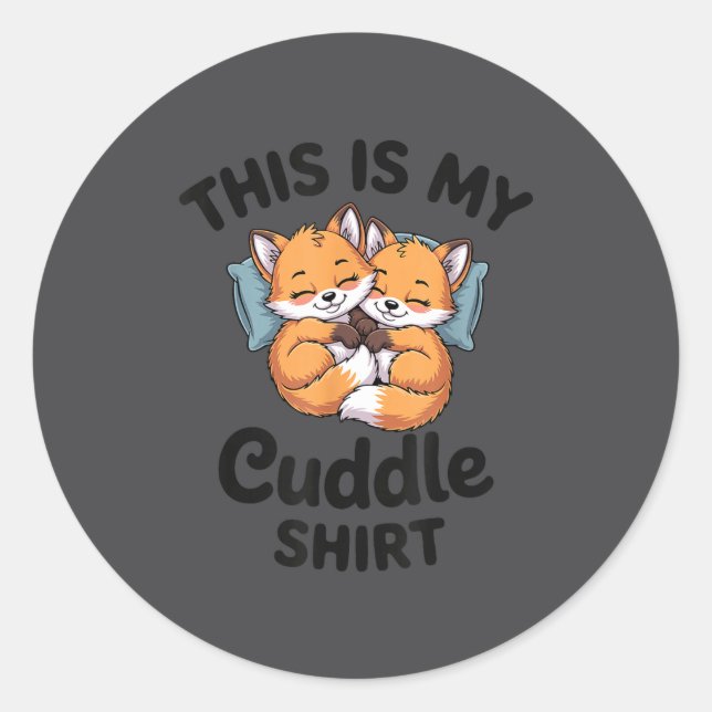 Cute Bee Couple Snuggle Cuddle  Classic Round Sticker (Front)