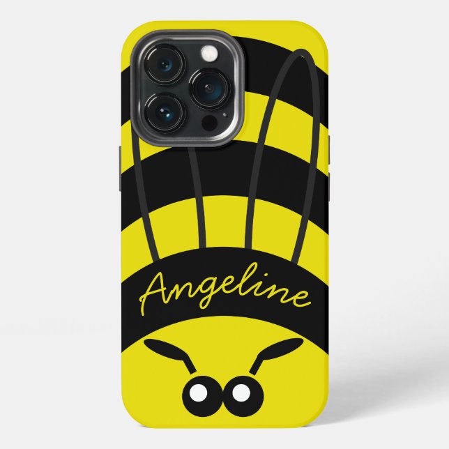 Cute Bee Customisable iPhone Case (Back)