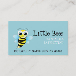 Cute Bee Daycare & Babysitting Service Business Card