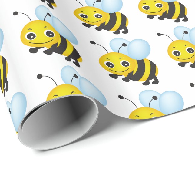 Cute bee design wrapping paper (Roll Corner)