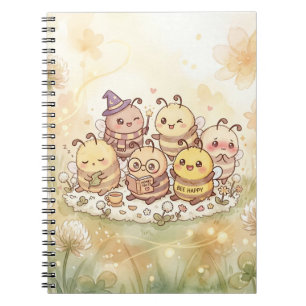 Cute Bee Friends Spiral Notebook