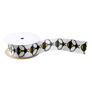 Cute Bee, fun honey bee, elegant tbumblebee   Satin Ribbon