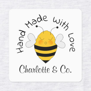Cute Bee Handmade With Love Product Personalised