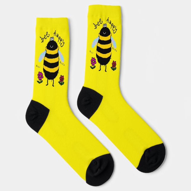 Cute Bee Happy Socks (Right)