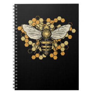 Cute Bee Honeycomb Nature Beekeeper Art Notebook