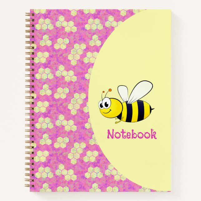 Cute bee honeycomb Notebook (Front)