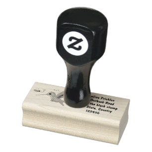Cute bee hummingbird cartoon illustration rubber stamp