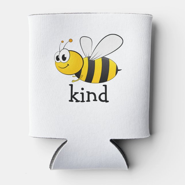 Cute Bee Kind  Can Cooler (Front)