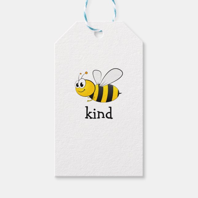 Cute Bee Kind  Gift Tags (Front)