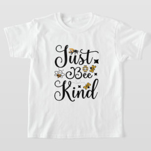 Cute bee kind girls word art T-Shirt
