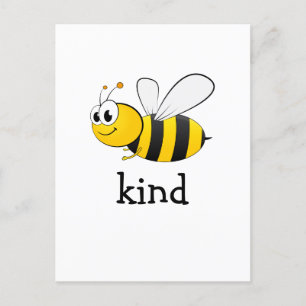 Cute Bee Kind Holiday Postcard