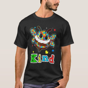 Cute Bee Kind Puzzle Autism Piece Tee Autism Aware