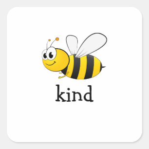 Cute Bee Kind Square Sticker