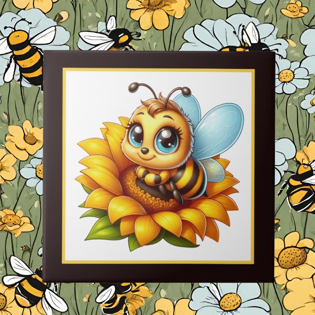 Cute bee lovers insect  tile (Creator Uploaded)
