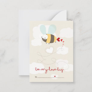Cute Bee Mine Classroom Kids Valentine Photo Card