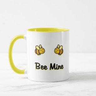 Cute Bee Mine Spaced Retro Bumble Bees Light-Colou Mug