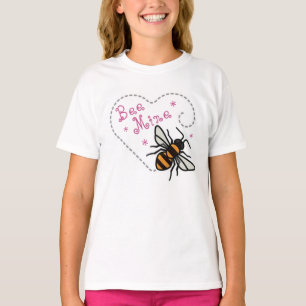 Cute Bee Mine Valentine Heart T-Shirt