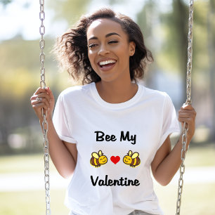Cute Bee My Valentine Bumble Bees Light-Colour T-Shirt