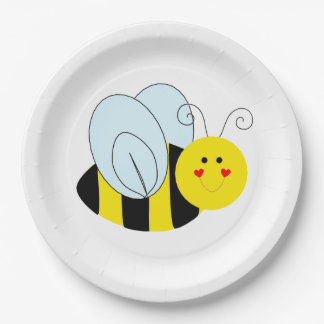 Cute Bee Paper Plate