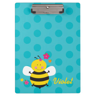 Cute Bee Personalised Clipboard