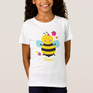 Cute Bee Personalised Girl Shirt