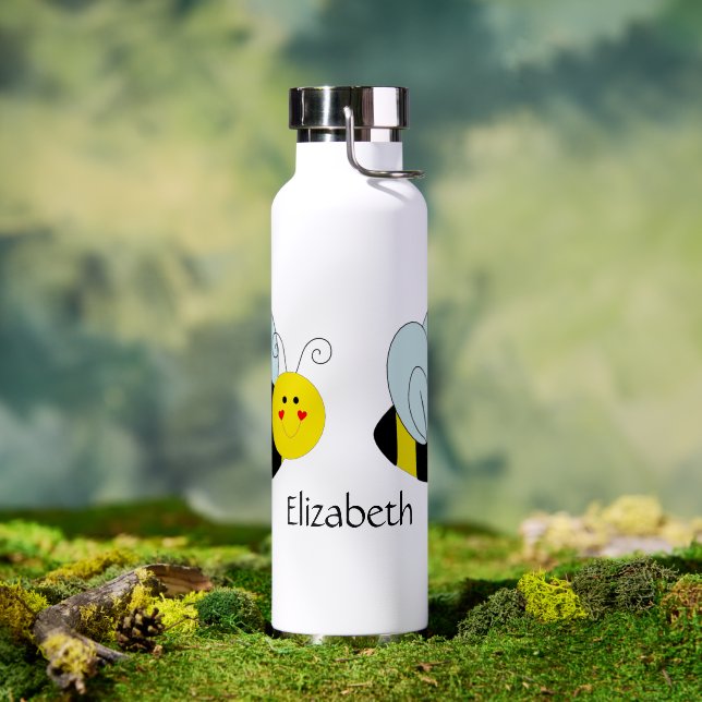Cute Bee Personalised Water Bottle (Outdoor)