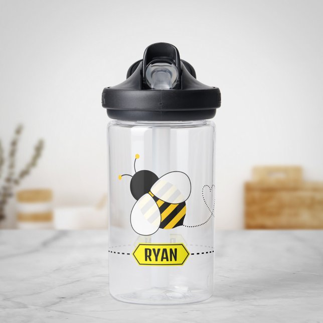 Cute Bee Personalised Water Bottle for kid (Creator Uploaded)
