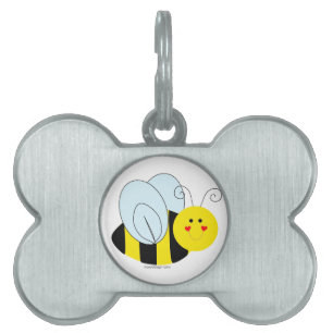 Cute Bee Pet Name Tag