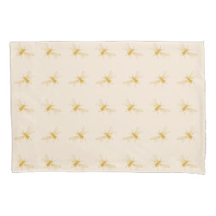 Cute Bee Print Pillowcase