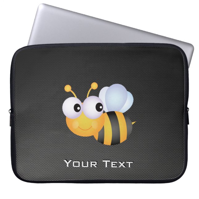 Cute Bee; Sleek Laptop Sleeve (Front)